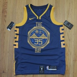 Kevin Durant Warriors Jersey The Bay Gray Nike NEW